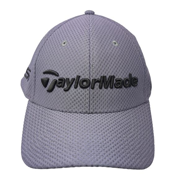 TaylorMade PSi Fitted Baseball Cap Gray XL Embroidered Lightweight Vented Holes - Picture 1 of 10